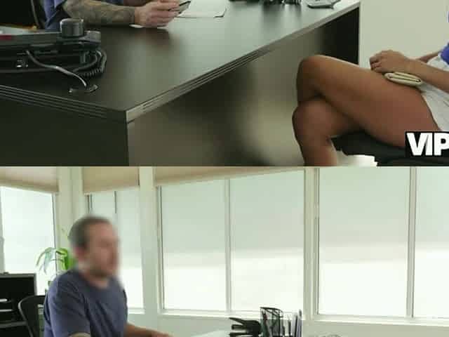 VIP4K. Playgirl gets in obscene hands of concupiscent loan agent with camera
