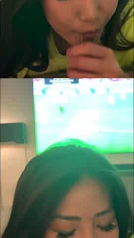 korean girl giving blowjob during world cup