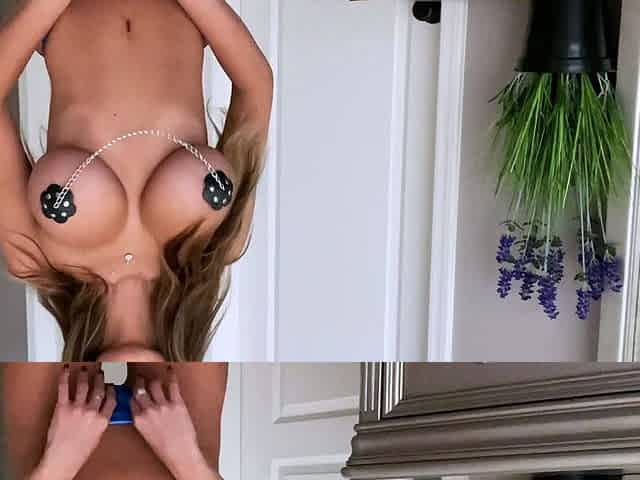 Big boobs webcam slut toys her asshole