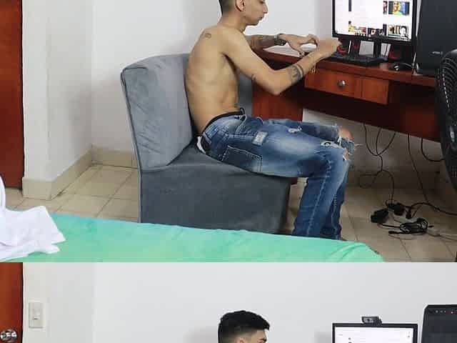 Real Amateur Sex, My Handsome Stepbrother Goes to His Room and I See That He Touches His Penis
