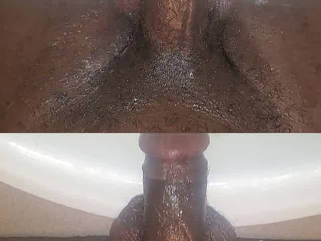 Washing my ebony jock after I jacked it off