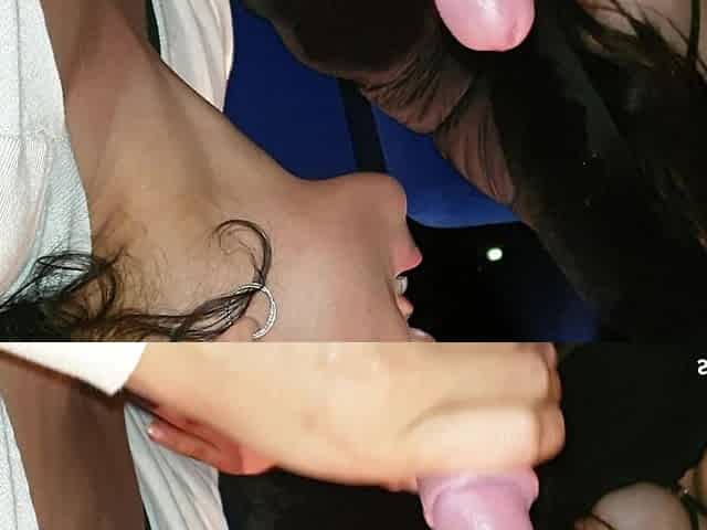 Two German Best Friend Teens Give Risky Blowjob at Cinema and Swallow