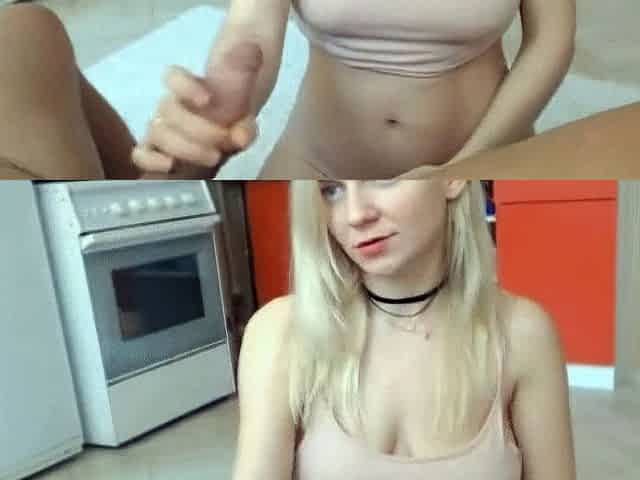 Big-Titted Blonde Amateur Deep Throats a Huge Cock