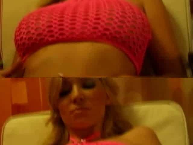 Blonde Plays With Boobs - Big tits