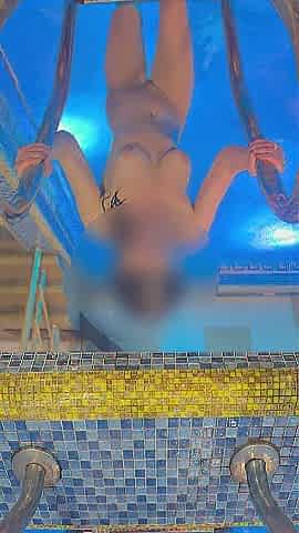 Undressed hotty in sauna