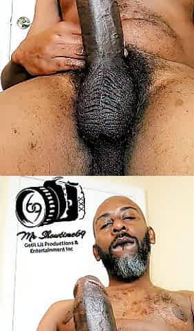 Mr Showtime69 strokes his Large Nice-looking Ebony Jock