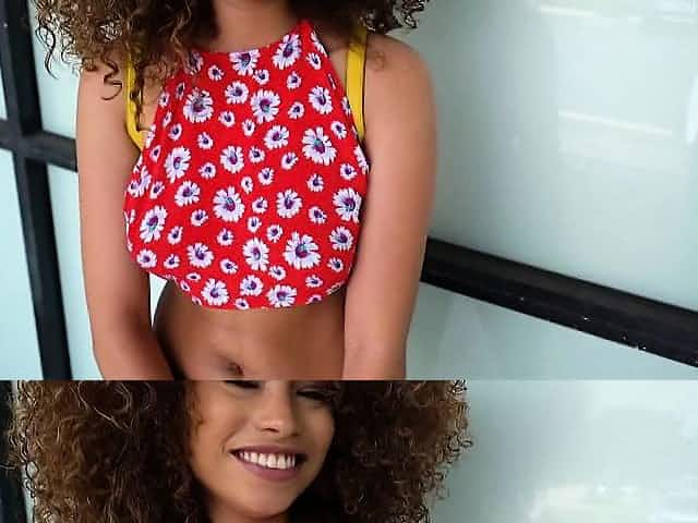Curly haired natural ebony banged pov