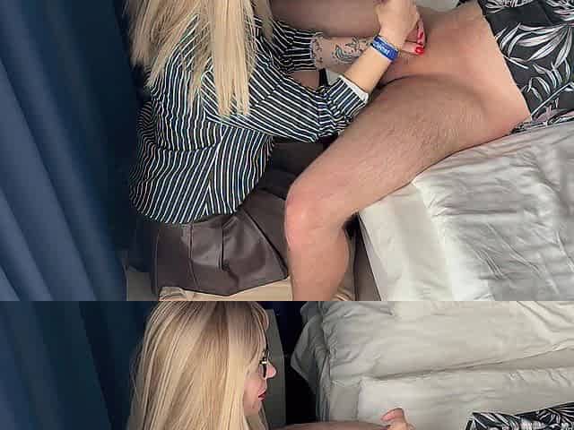 During a Business Voyage, The Secretary Shows Her Boss How Skillfully This babe Does Handjobs In The Hotel Room