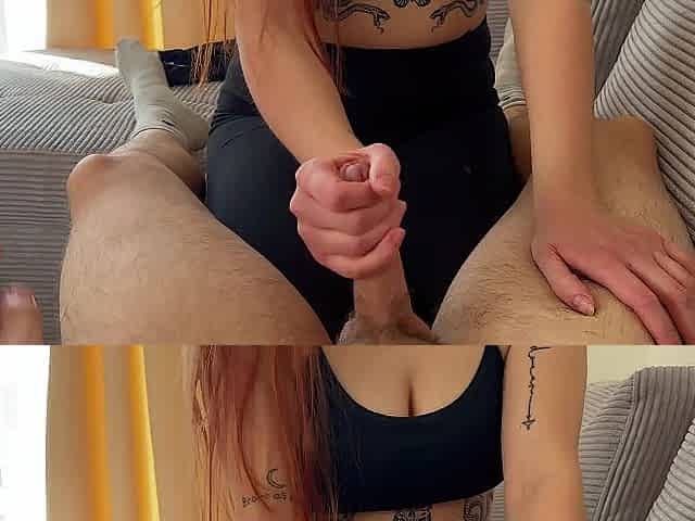Fleshly Tugjob from Large Titty Stepsis - extasy