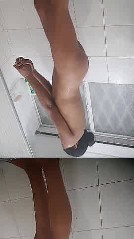 Delicate brunette hair takes a very hawt shower and soaps up