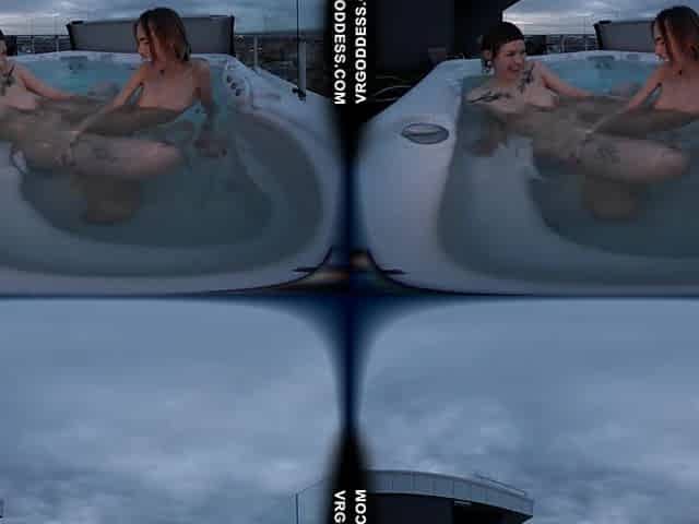 Sammie And Her Friend Poppy Scissoring And Tribbing In The Jacuzzi