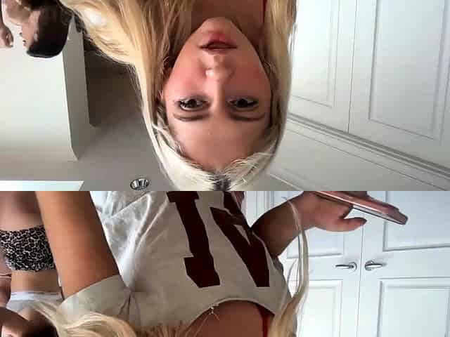 Cute blonde and brunette amateur girl