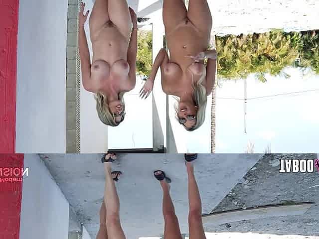 Cory Chase Shows Nikki Brooks Her Mansion in the Nude