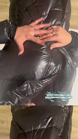 Seductive Stockings & Long Puffy Jacket Cozy Fetish Play with an American MILF