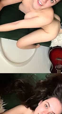 Hot brunette babe goes crazy jerking part5