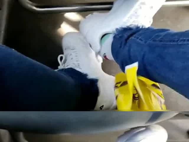 Take off Shoes in bus