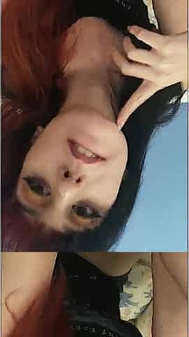 Alt Redhead Disrobes and Shows her Petite Melons & Curly Cunt