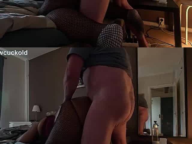 White knob - Afro big beautiful woman doggy position creampie