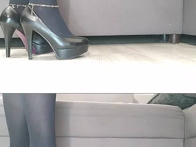 (66) Black Nylon Legs