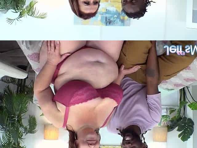 Obese Aged Lady Lynn Perfectly Handles a Ebony Dong