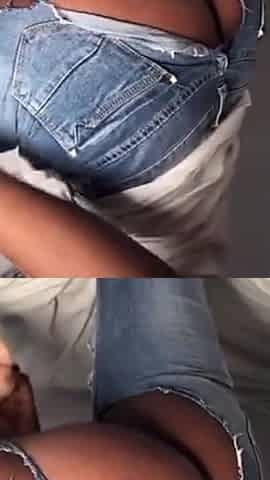 Old but Gold Ebony Ripped Jean Rides Dick While Thanking About Dick