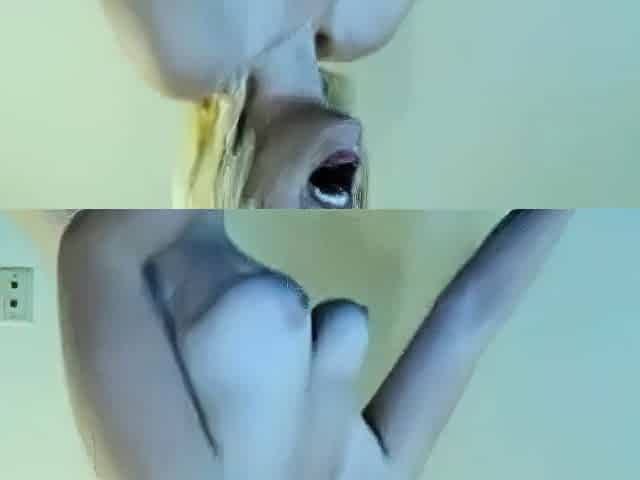 Big-Titted Amateur Grinds Pillow to Intense Orgasm on Webcam