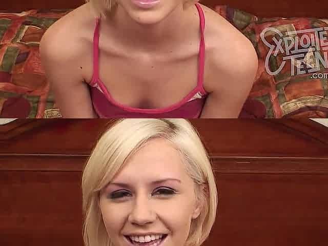 Slim blonde teen sucks and bangs in this POV episode