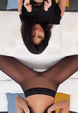 Lilly Bella sheer pantyhose dildo fuck