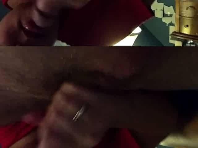 Milf gives husband a blowjob and rides his dick for creampie