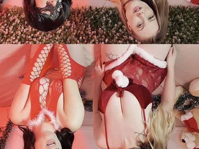 Two Mothers Christmas Who Dildo Themselves for You
