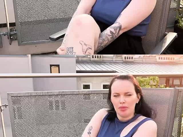 German neighbor gives a blowjob to the new neighbor
