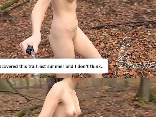 Getting caught walking nude on a forest trail
