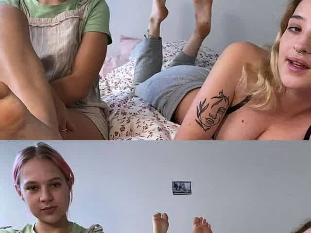 Lesbian foot fetish trio