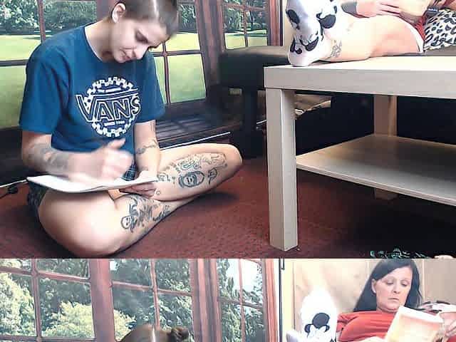 This babe Doesn't Know Can't Resist Her Barefeet Masturbating Lesbian babes