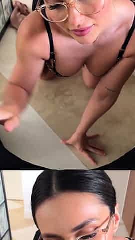 POVLife Sexy brunette Katie King POV blowjob sex