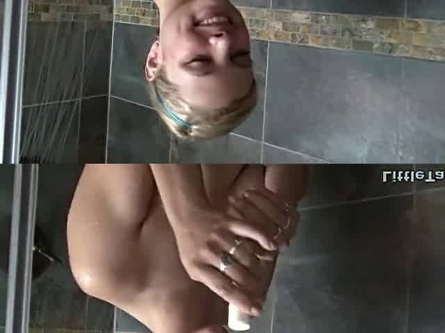 Little Taylor masturbates whilst on the shower