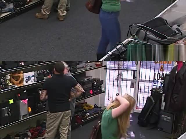 Bigtitted pawnshop amateur bent over desk