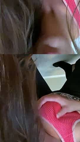 Busty brunette solo masturbation