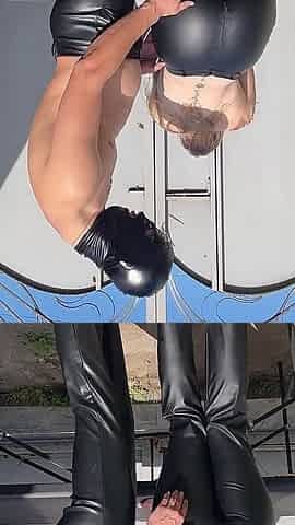 Fucking My Leather Pants: Thick Cum Coating the Shiny Surface