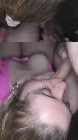 Wild Blonde and Brunette Are Eager to Get Their Reward's