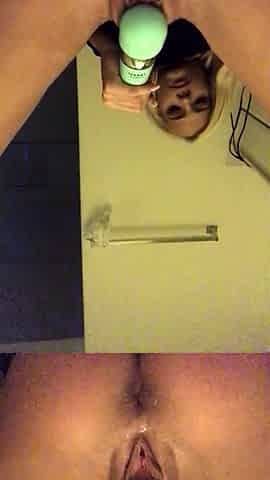 Amateur blonde girlfriend toyed and facialized