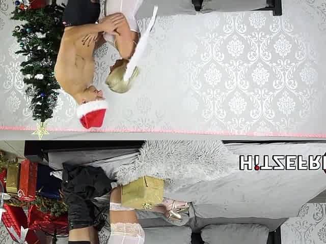 Receives Her Xmas Present, A Big Cock And A Facial! - Tatjana Young