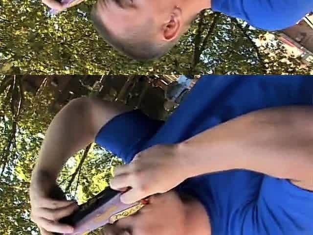 College brunette babe getting fucked doggystyle