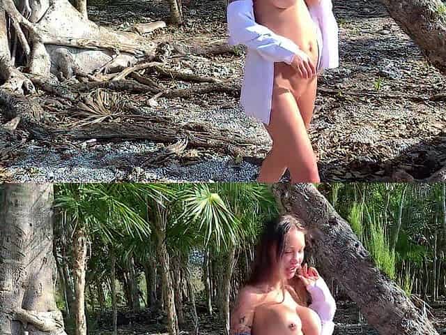 Monika Fox Stopped A Journey Bus To Swim In nature's garb In The Caribbean Sea