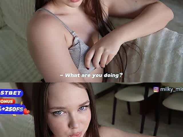 Stepdad Caught His Stepdaughter Nude. Filled Her Twat with Cum