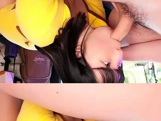 This brunette chick with nice big boobs and a pretty face is