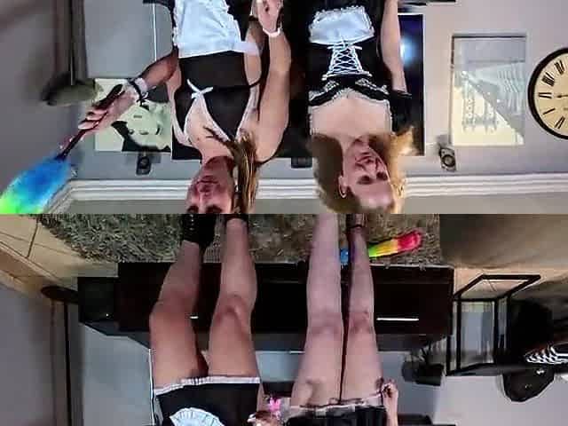 My French maid cleaning services drained my balls after sucking my rod