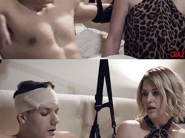 Helps Injured Teen 18+ Stepson With A Blowjob