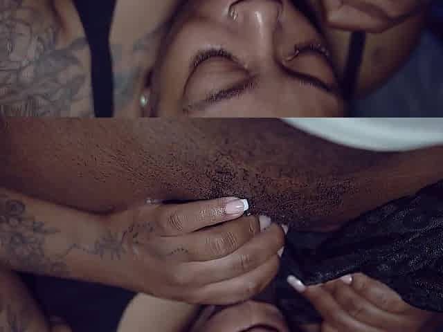 That babe can't live out of cum in her throat