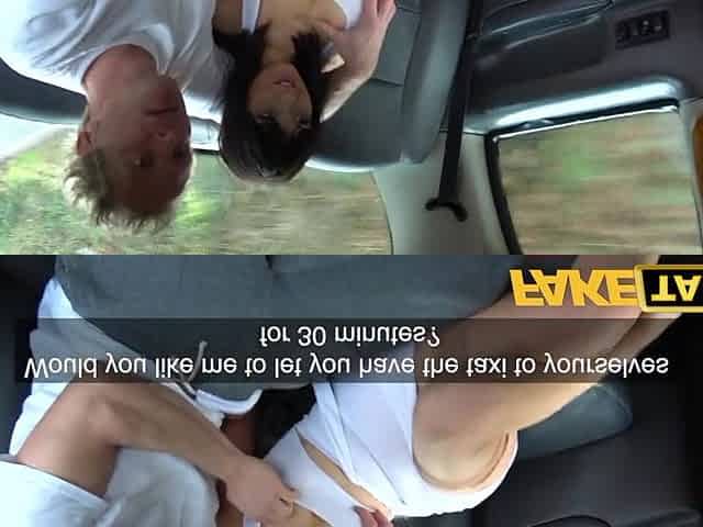 Fake Taxi Drivers suck a big dick, and the guy fucks the tip of her face